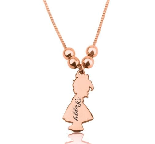 Children Charms Necklace with Name Engraved - Beleco Jewelry