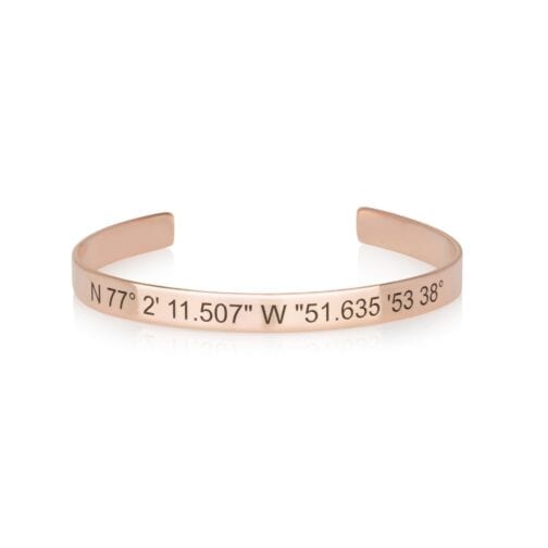 Custom Engraved Cuff Bracelet - Beleco Jewelry