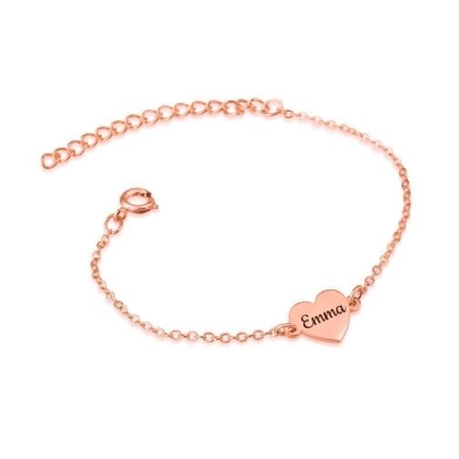 Custom Heart Name Bracelet - Beleco Jewelry