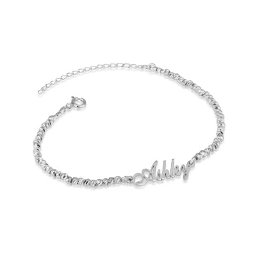 Laser Beads Name Bracelet - Beleco Jewelry
