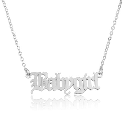 Old English Name Necklace - Beleco Jewelry