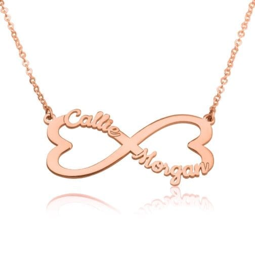 Personalized Infinity Necklace With Two Names - Beleco Jewelry